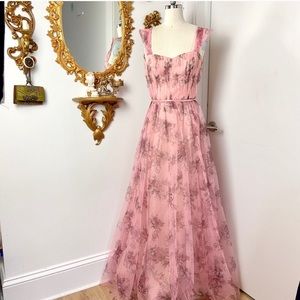 Marchesa pink tulle gown